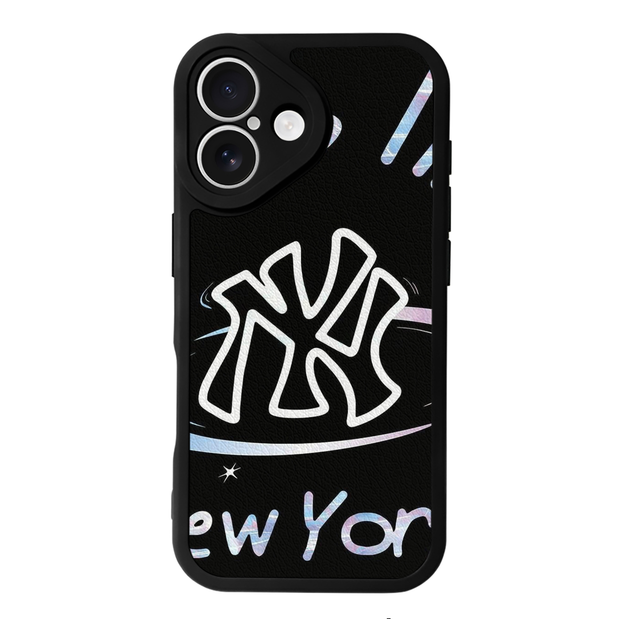 Like New York Yankees Baseball Team IPhone 16 Silicone Leather Case – UV Print, Lambskin Texture – Perfect Fit, Wireless Charging Compatible, Scratch Resistant, Precise Cutouts – Stylish Protection For IPhone 16